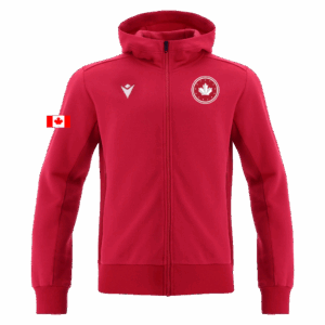 TRUMPET FULL LENGTH ZIP HOODED SWEATSHIRT RED