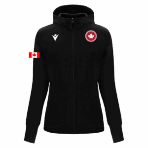 DRUM Full length zip hooded sweatshirt BLACK